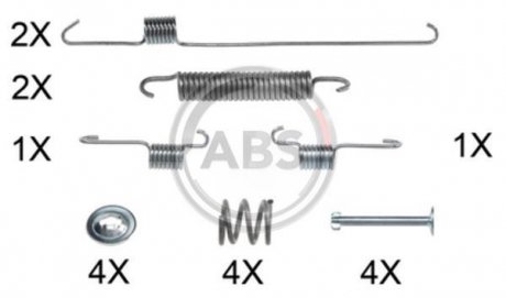 Монтажний набір гальмівної колодки A.B.S. 0001Q