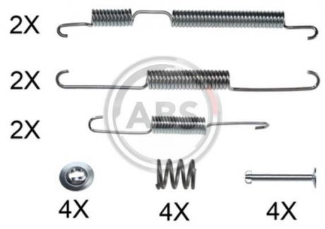 Монтажний набір гальмівних колодок A.B.S. 0009Q