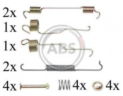 Монтажний набір гальмівних колодок A.B.S. 0804Q