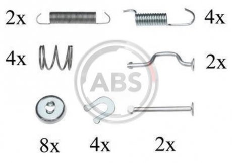 Комплектуючі, стоянкова гальмівна система A.B.S. 0810Q