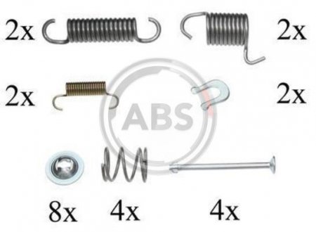 Монтажний набір гальмівних колодок A.B.S. 0834Q