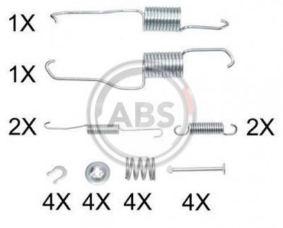 Монтажный набор тормозных колодок A.B.S. 0886Q (фото 1)