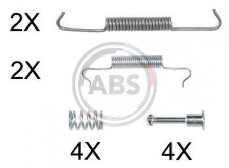 Комплектуючі, стоянкова гальмівна система A.B.S. 0887Q