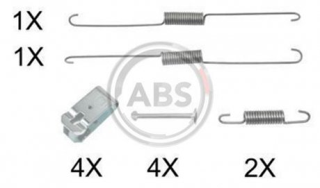 Монтажный набор тормозных колодок A.B.S. 0888Q (фото 1)