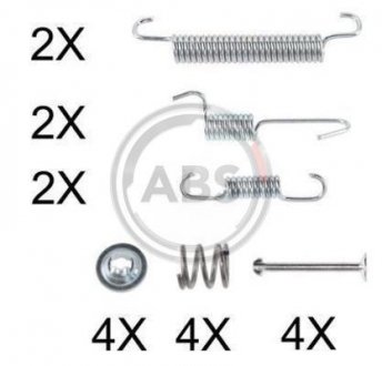 Монтажный набор тормозных колодок A.B.S. 0894Q (фото 1)