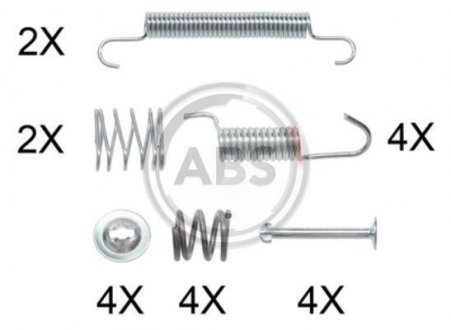 Монтажний набір гальмівної колодки A.B.S. 0899Q