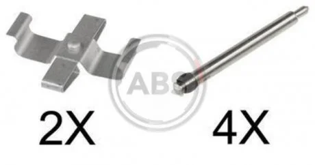 Фото гальмівні колодки (монтажний набір) A.B.S. 1713Q Гальмівні колодки (монтажний набір) A.B.S. 1713Q