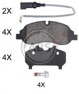Комплект гальмівних колодок A.B.S. 35075