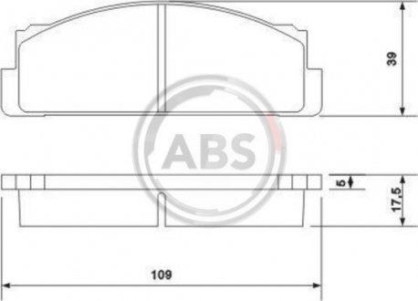 Гальмівні колодки, дискове гальмо (набір) A.B.S. 36004