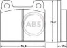 Тормозные колодки, дисковый тормоз (набор) A.B.S. 36025 (фото 1)
