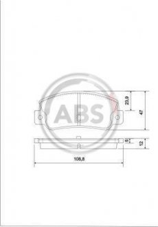 Тормозные колодки, дисковый тормоз (набор) A.B.S. 36081