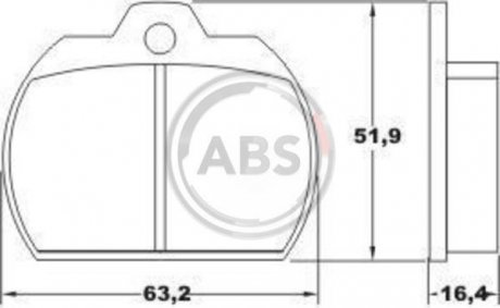 Тормозные колодки, дисковый тормоз (набор) A.B.S. A.B.S. 36086 (фото 1)