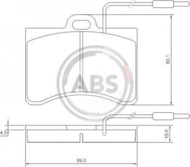 Тормозные колодки, дисковый тормоз (набор) A.B.S. A.B.S. 36099 (фото 1)