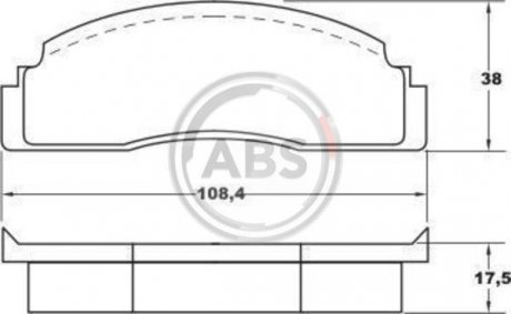 Гальмівні колодки, дискове гальмо (набір) A.B.S. 36113