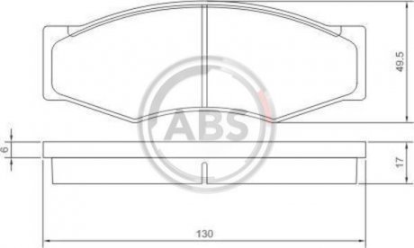 Тормозные колодки, дисковый тормоз (набор) A.B.S. A.B.S. 36168 (фото 1)