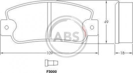 Тормозные колодки, дисковый тормоз (набор) A.B.S. A.B.S. 36518 (фото 1)