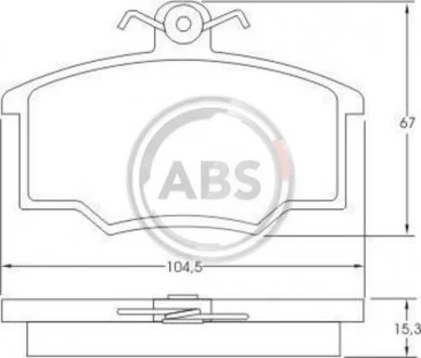 Тормозные колодки, дисковый тормоз (набор) A.B.S. A.B.S. 36532