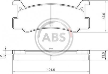 Гальмівні колодки, дискове гальмо (набір) A.B.S. 36607