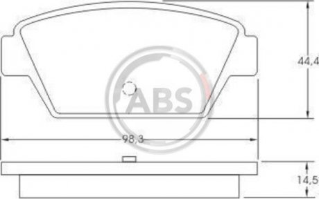 Тормозные колодки, дисковый тормоз (набор) A.B.S. A.B.S. 36609 (фото 1)