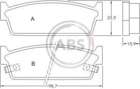 Тормозные колодки, дисковый тормоз (набор) A.B.S. A.B.S. 36617 (фото 1)