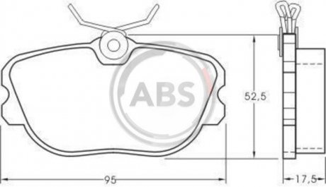 Тормозные колодки, дисковый тормоз (набор) A.B.S. A.B.S. 36622 (фото 1)