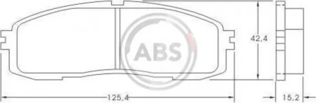 Тормозные колодки, дисковый тормоз (набор) A.B.S. A.B.S. 36626