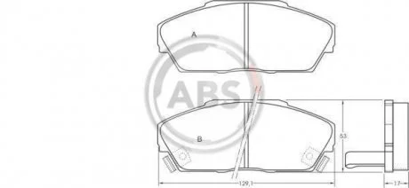 Тормозные колодки, дисковый тормоз (набор) A.B.S. 36639