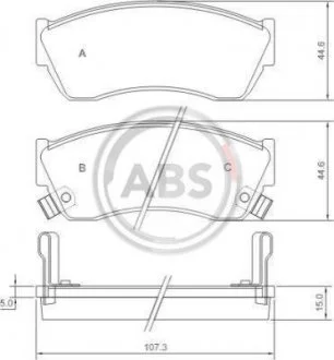 Тормозные колодки, дисковый тормоз (набор) A.B.S. A.B.S. 36656