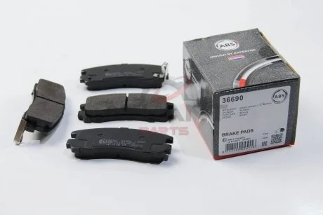 Колодки тормозные задние. Galant/Pajero 87-12 (107.8*41.1*15.5) A.B.S. 36690