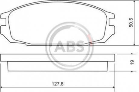 Тормозные колодки, дисковый тормоз (набор) A.B.S. 36693 (фото 1)