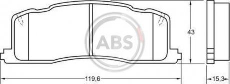 Гальмівні колодки, дискове гальмо (набір) A.B.S. 36734