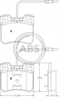 Тормозные колодки, дисковый тормоз (набор) A.B.S. A.B.S. 36751 (фото 1)