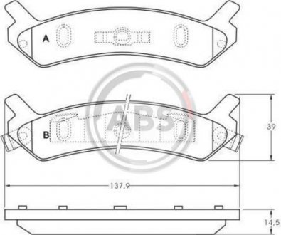 Тормозные колодки, дисковый тормоз (набор) A.B.S. 36754