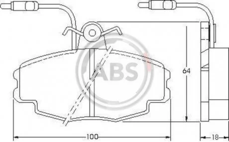 Тормозные колодки, дисковый тормоз (набор) A.B.S. A.B.S. 36770