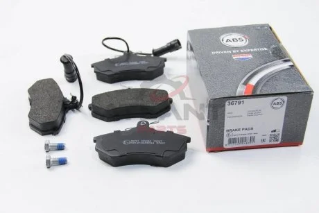 Гальмівні колодки перед. Caddy II >9.96/Passat B4/Audi 80 A.B.S. 36791