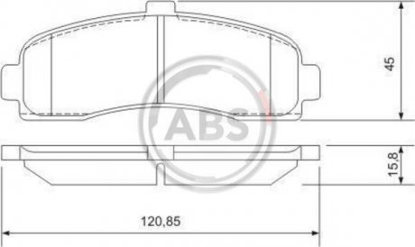 Гальмівні колодки, дискове гальмо (набір) A.B.S. 36848