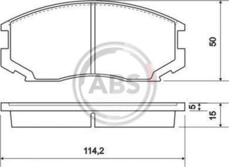 Гальмівні колодки, дискове гальмо (набір) A.B.S. 36865