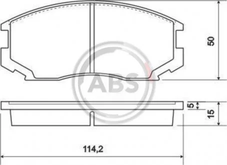Гальмівні колодки, дискове гальмо (набір) A.B.S. 36865