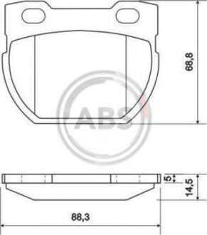 Тормозные колодки, дисковые.) A.B.S. 36939