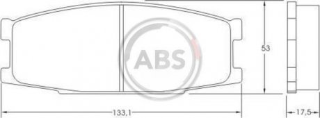 Тормозные колодки, дисковый тормоз (набор) A.B.S. 37024