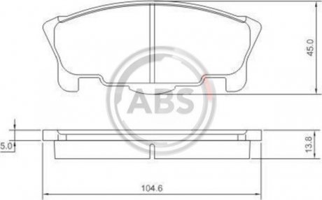 Тормозные колодки, дисковый тормоз (набор) A.B.S. 37058