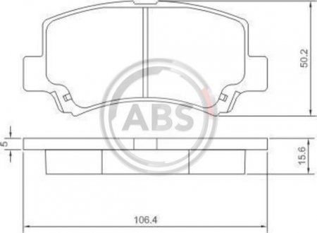 Гальмівні колодки, дискове гальмо (набір) A.B.S. 37086