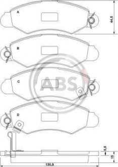 Тормозные колодки, дисковый тормоз (набор) A.B.S. 37140