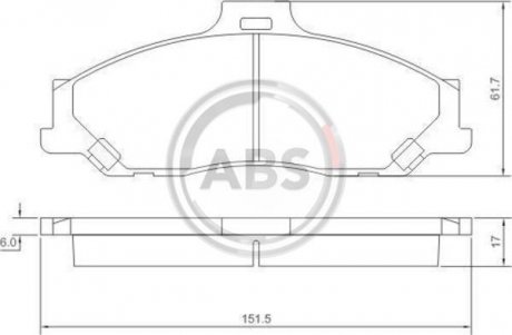 Тормозные колодки, дисковый тормоз (набор) A.B.S. A.B.S. 37193 (фото 1)