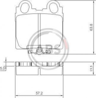 Тормозные колодки, дисковый тормоз (набор) A.B.S. 37258