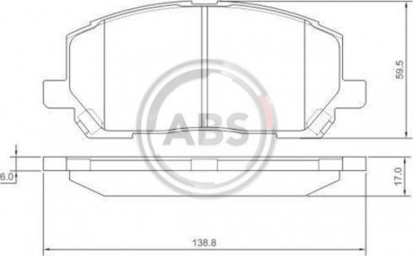 Колодки гальмівні Lexus ES300,Toyota Avensis,Camry,Carina A.B.S. 37260