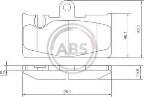 Колодки тормозные зад. Lexus LS FE 430 A.B.S. 37264