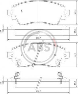 Тормозные колодки, дисковый тормоз (набор) A.B.S. A.B.S. 37269 (фото 1)