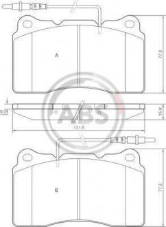 Тормозные колодки, дисковые.) A.B.S. 37271