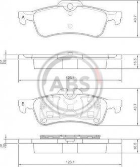 Гальмівні колодки, дискові (набір) A.B.S. 37305